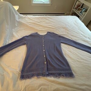 Cotton Cashmere Blue Sweater